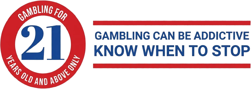 Gambling for 21 years old and above only · Gambling can be addictive, know when to stop